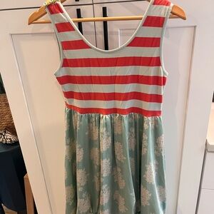 Matilda Jane White and Green Sleeveless Sundress